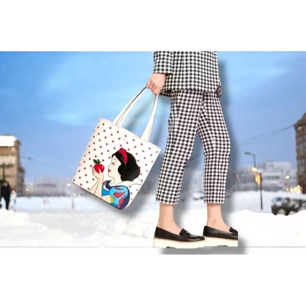 NWT DISNEY x KATE SPADE SNOW WHITE WAVERLY TOTE SAFFIANO LEATHER HANDBAG New